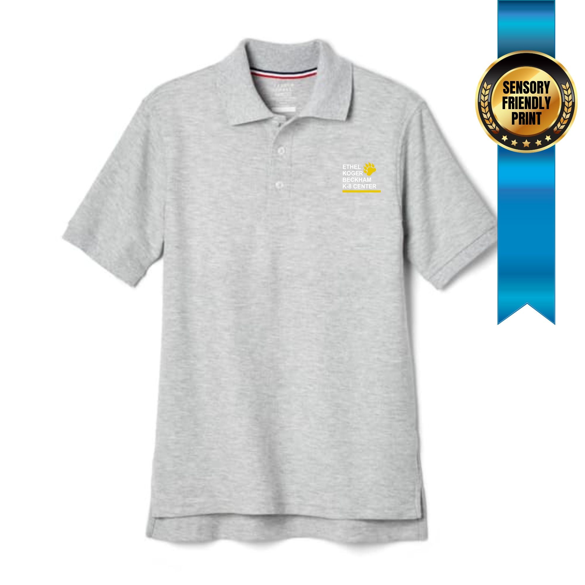 EKBK8 6TH-8TH Unisex Polo gray printed