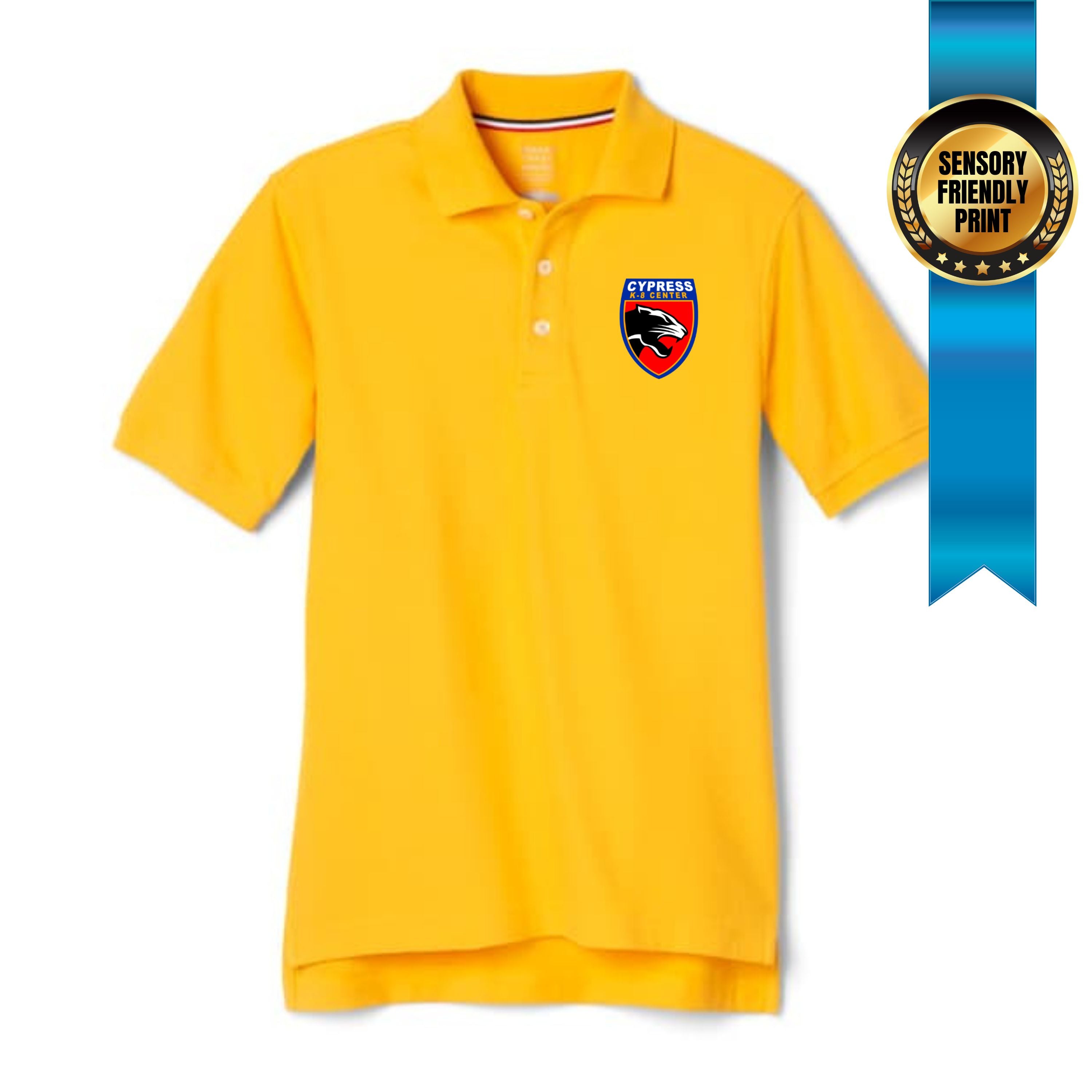 cypress k8 k 5th unisex polo gold printed