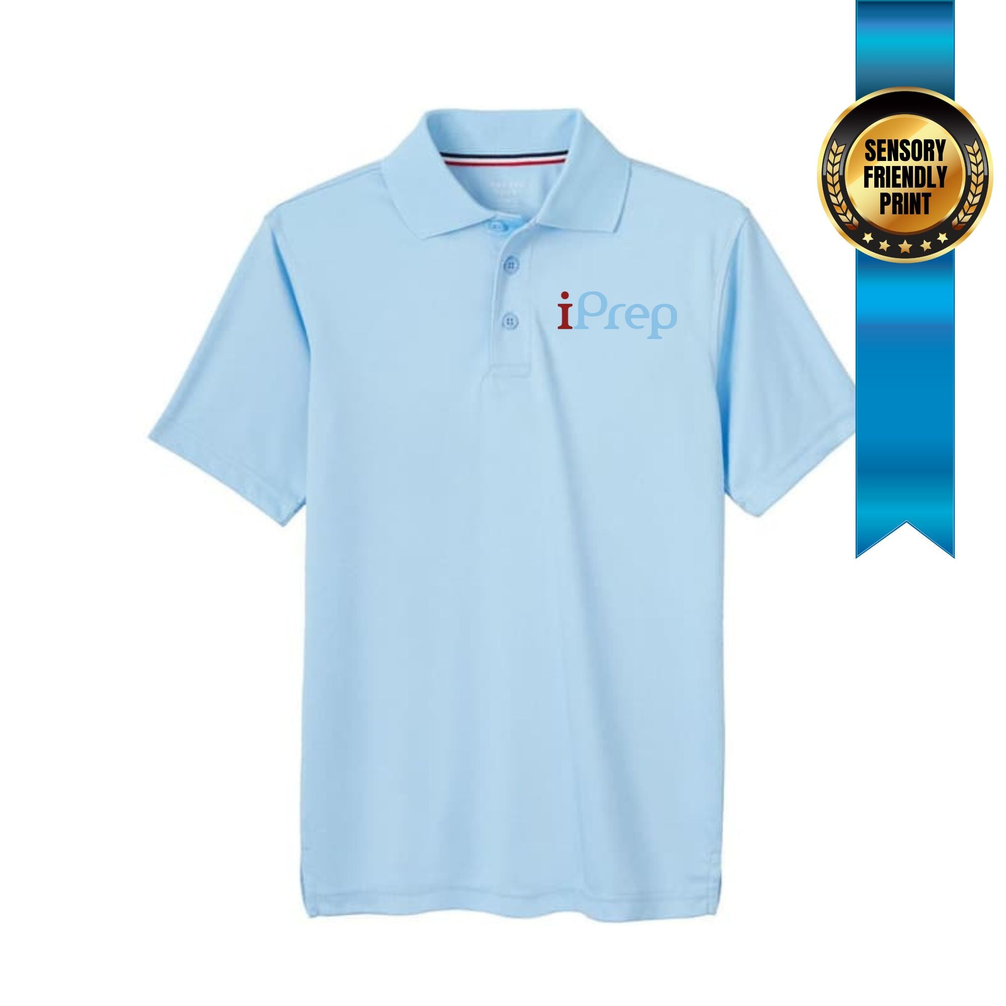 Iprep Pre K-4th Unisex Performance Polo Light Blue
