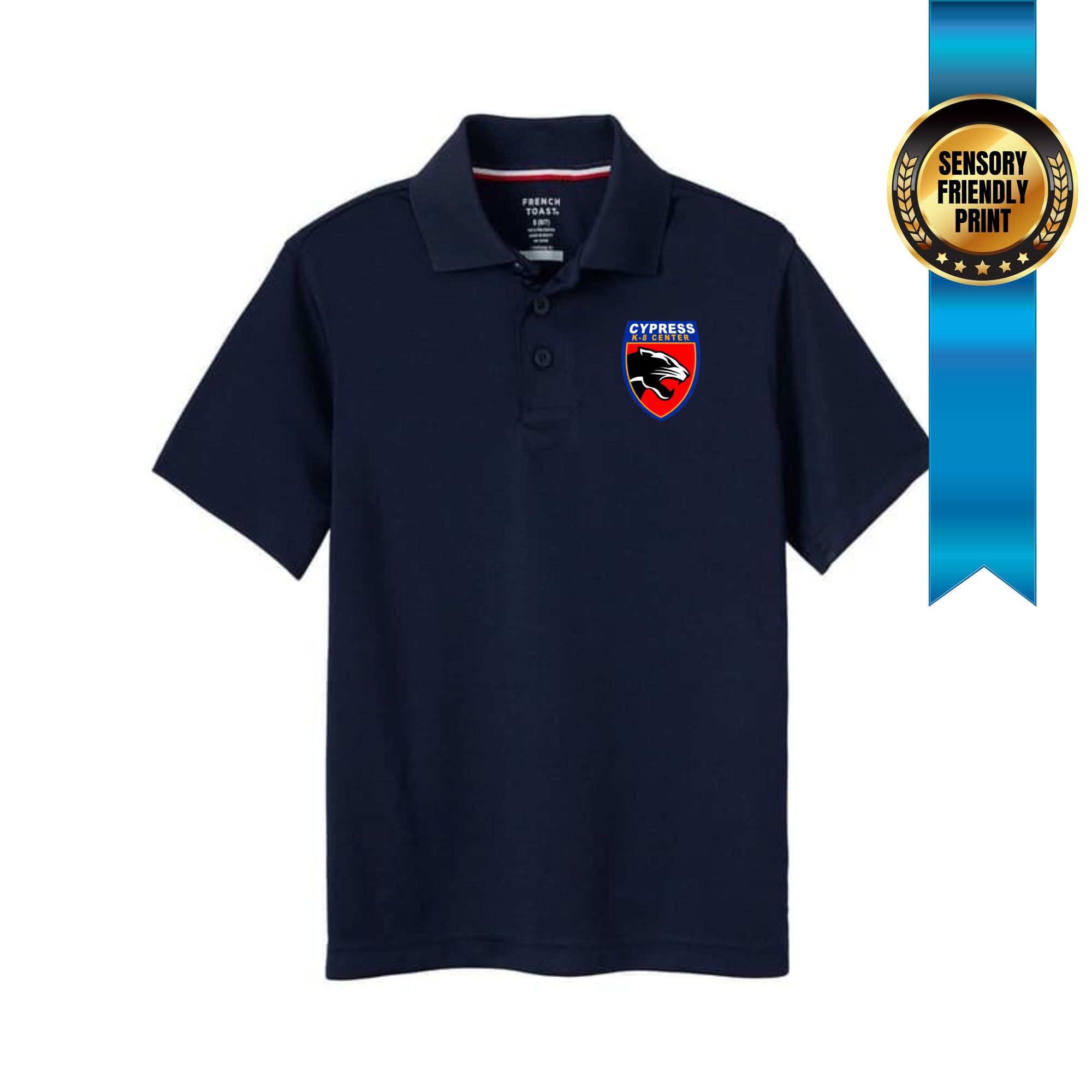 cypress k8 k 5th unisex polo navy printed