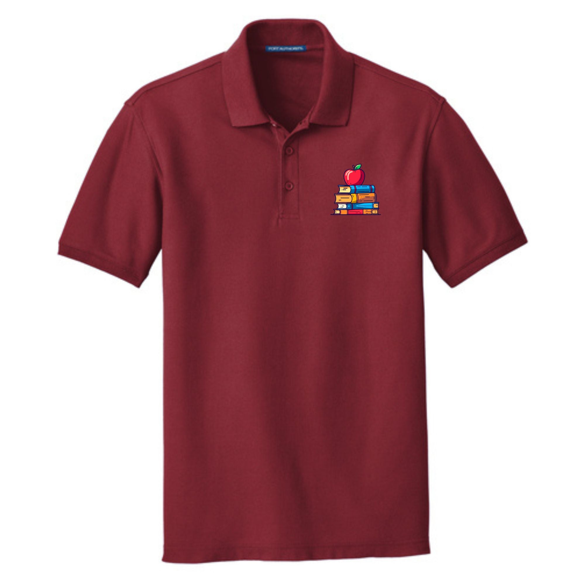 Teacher Cotton Pique Apple Polo
