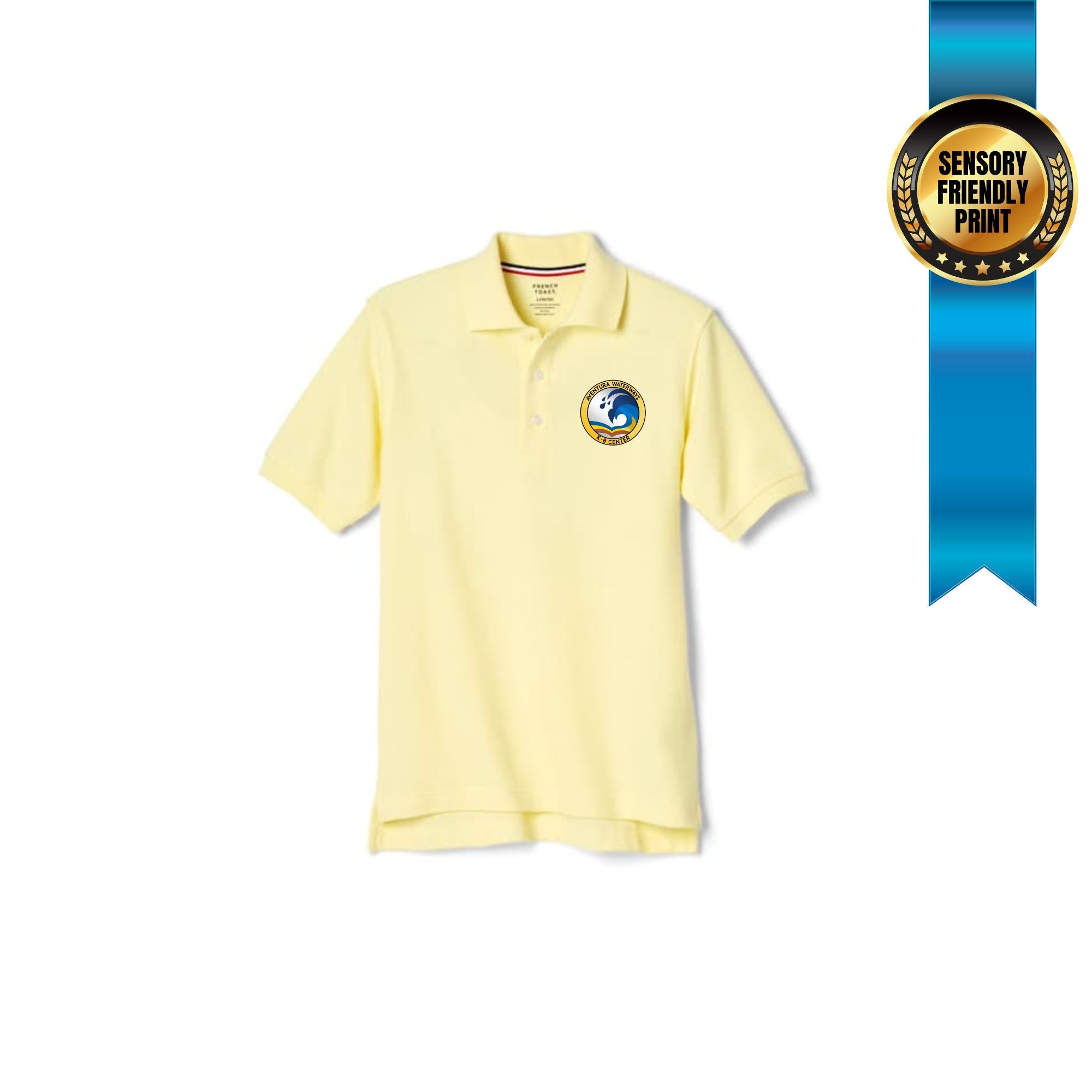 short sleeve pique polo 6th printed