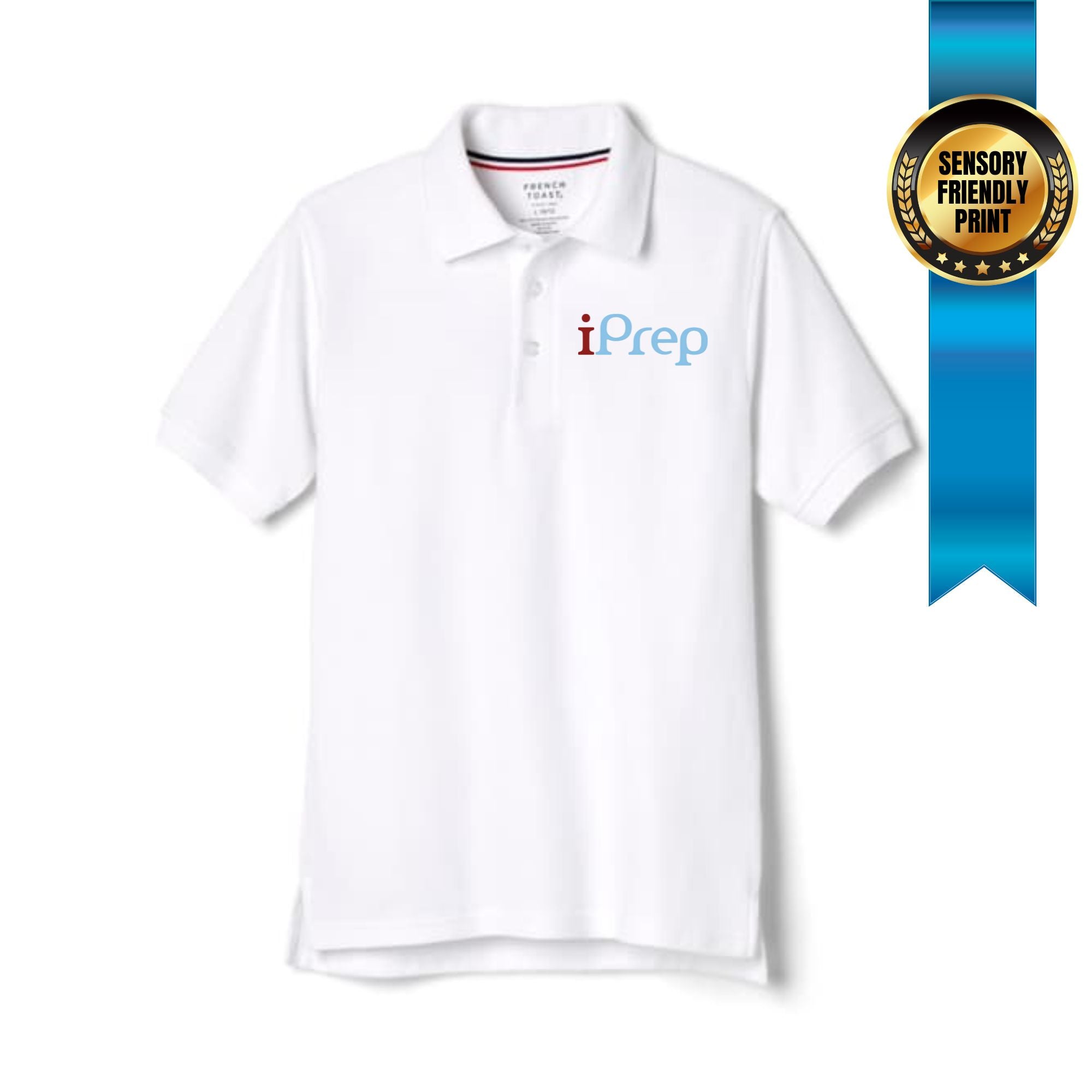 iprep 5th 8th unisex polo white printed
