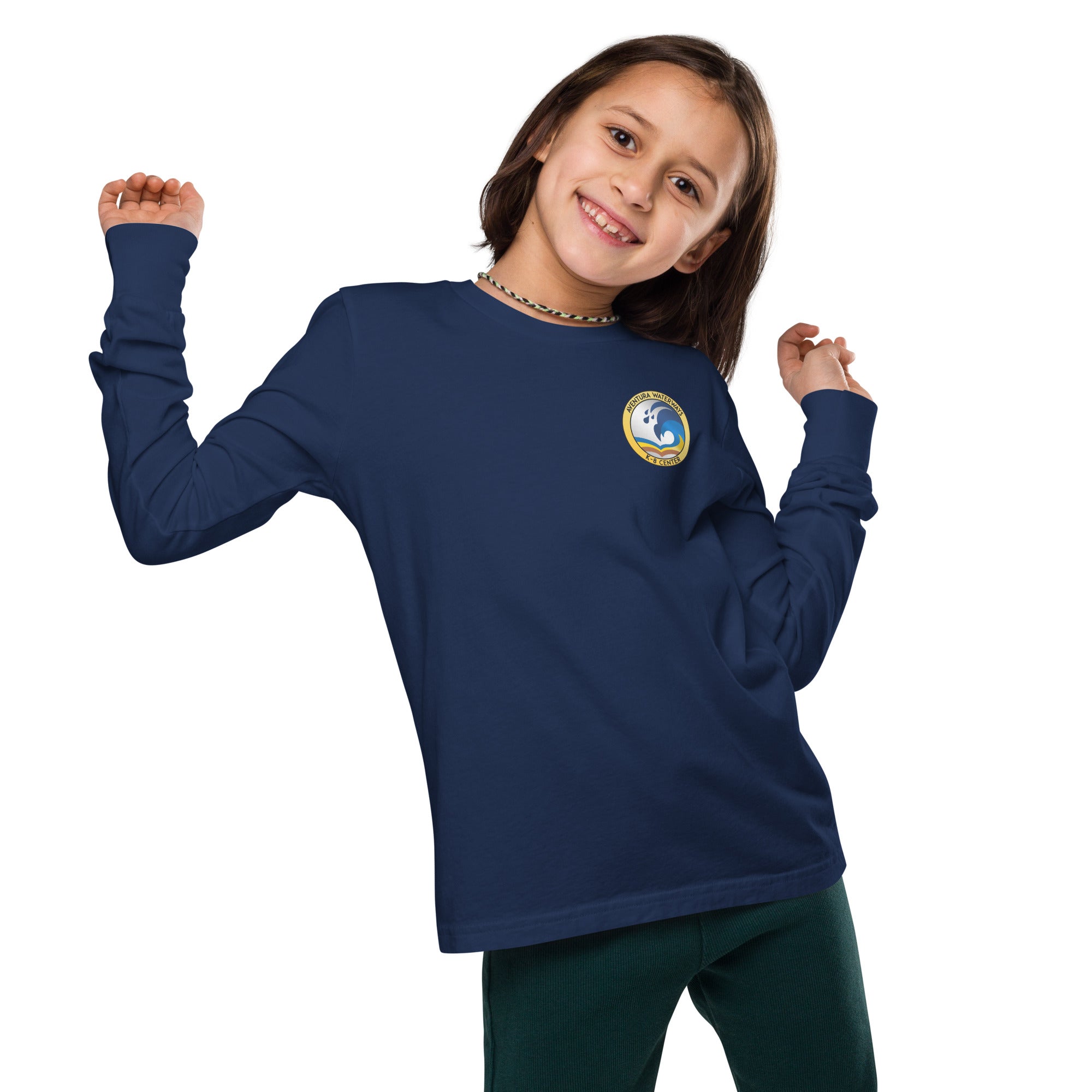 Long sleeve school uniform shirt

