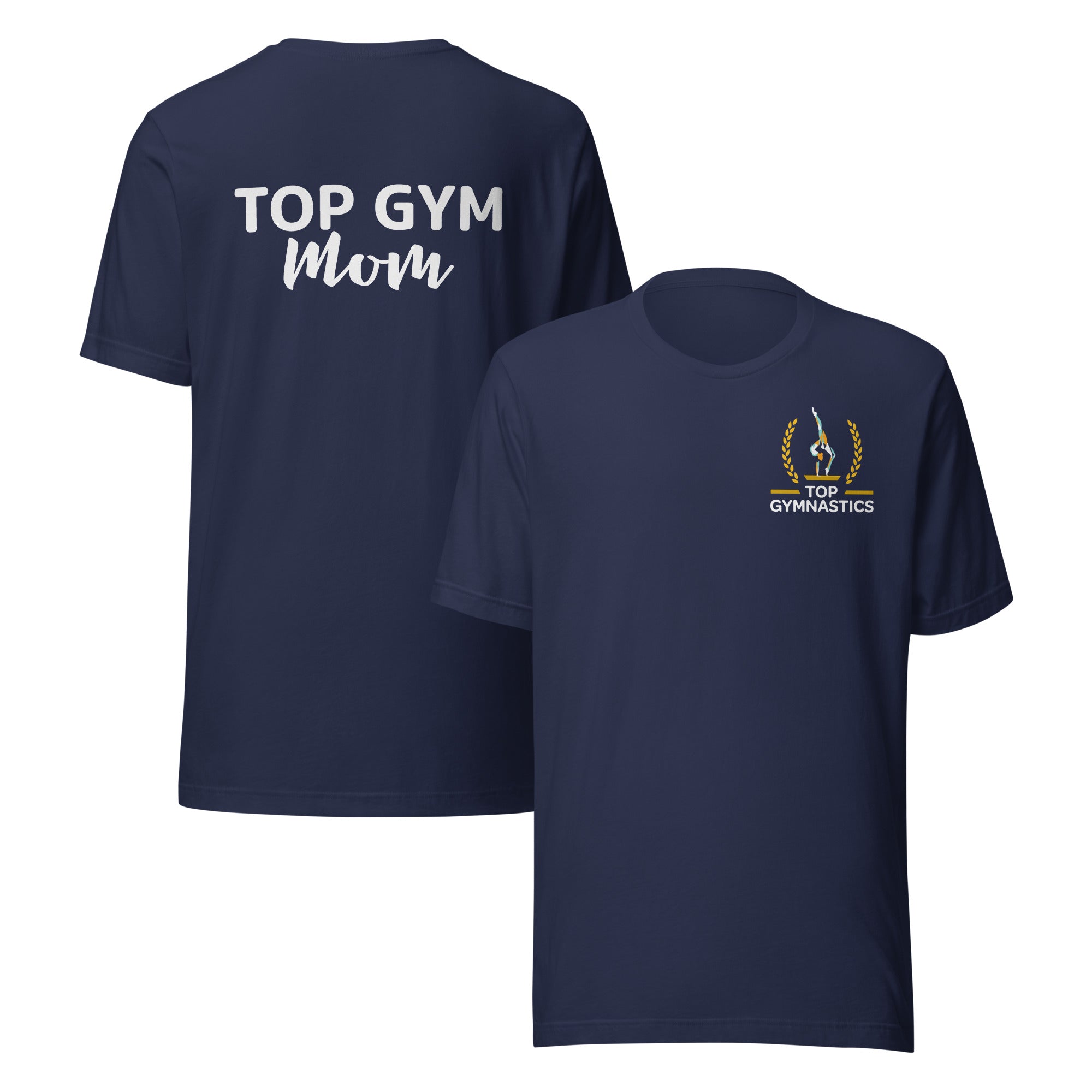 unisex staple t shirt navy front and back 